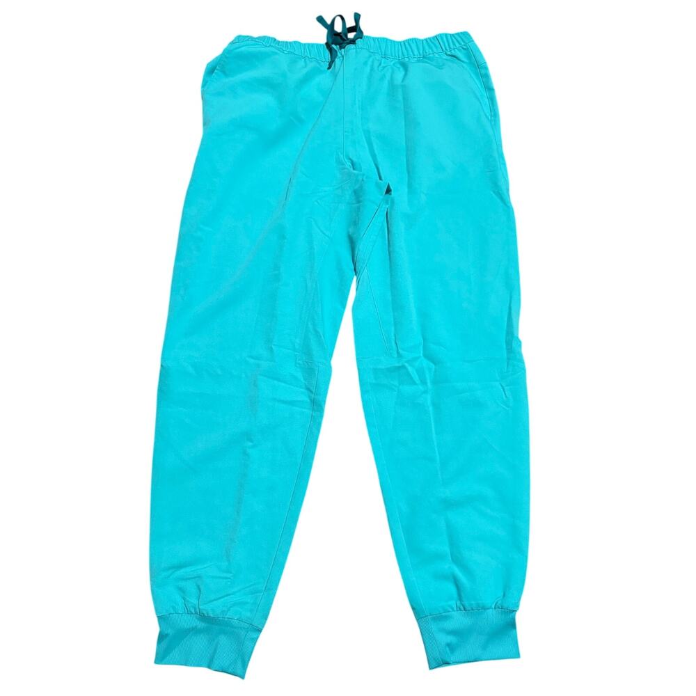 Figs Tansen Jogger Scrub Pants, Teal With Dark Teal Drawstring, 2XL Tall, NWT